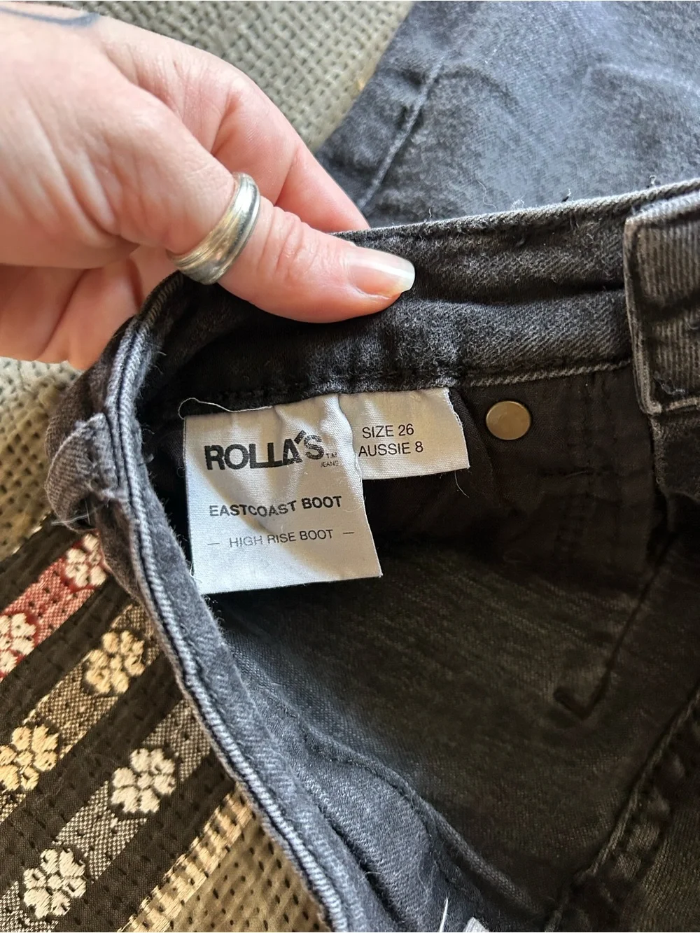 High-Waisted Black Bootcut/Flared Women’s Jeans Rolla’s
